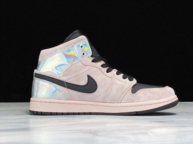Powder Air Jordan BQ6472-602 Iridescent (W) Dirty Mid 1 0728